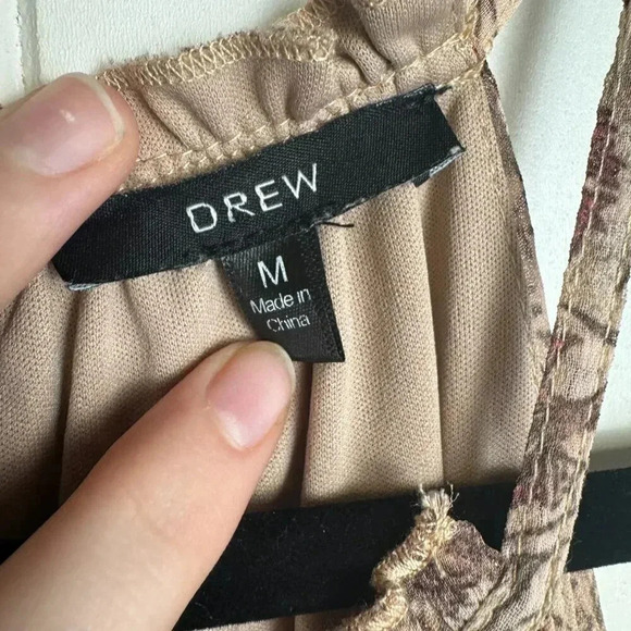 Anthropologie Drew pink/mauve halter sleeveless tiered dress size medium D39 - Picture 3 of 6